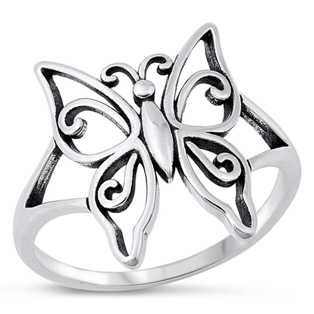 Sterling Silver Butterfly Ring