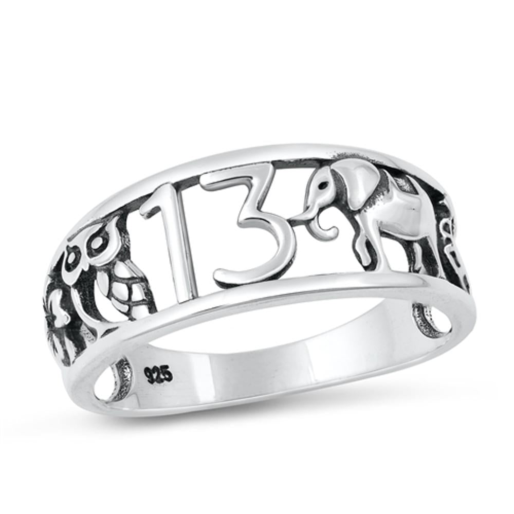 Sterling Silver Lucky Symbol Ring