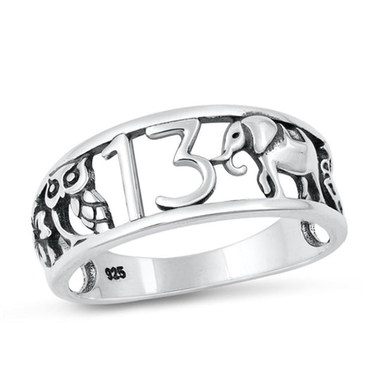 Sterling Silver Lucky Symbol Ring