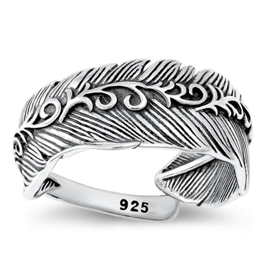 Sterling Silver Feather Ring