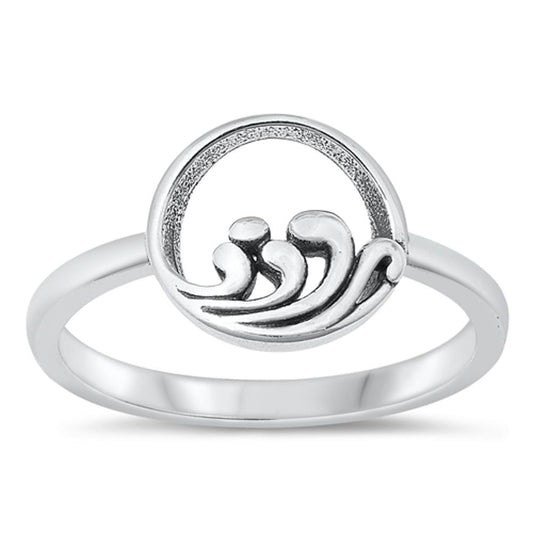 Sterling Silver Wave Ring