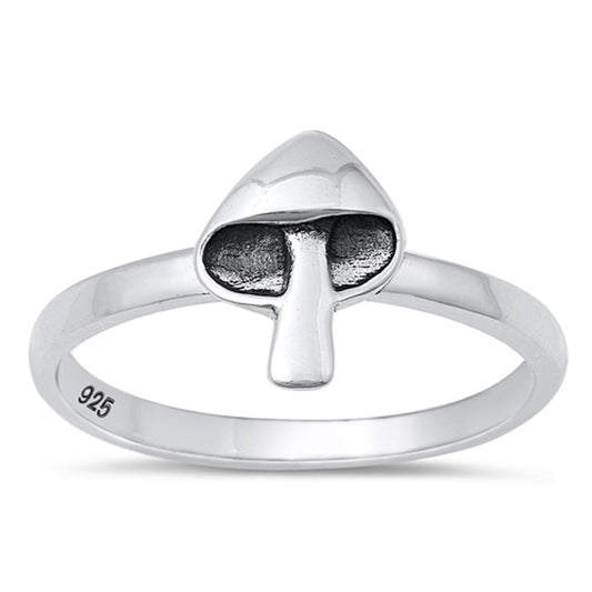 Sterling Silver Mushroom Ring