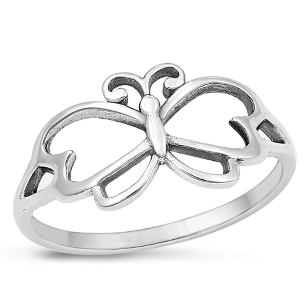 Sterling Silver Butterfly Ring