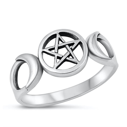 Sterling Silver Pentagram Ring