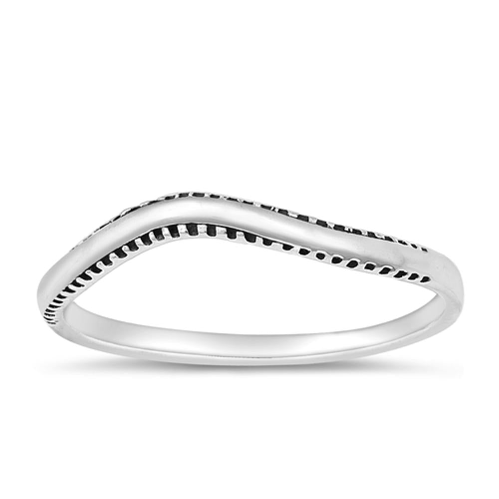 Sterling Silver Bali Wave Ring