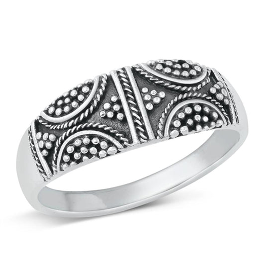 Sterling Silver Bali Band Ring