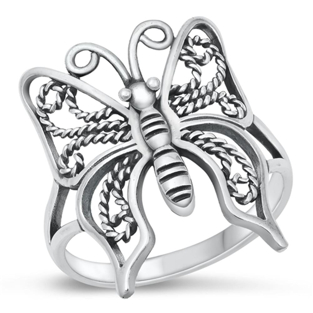 Sterling Silver Butterfly Ring