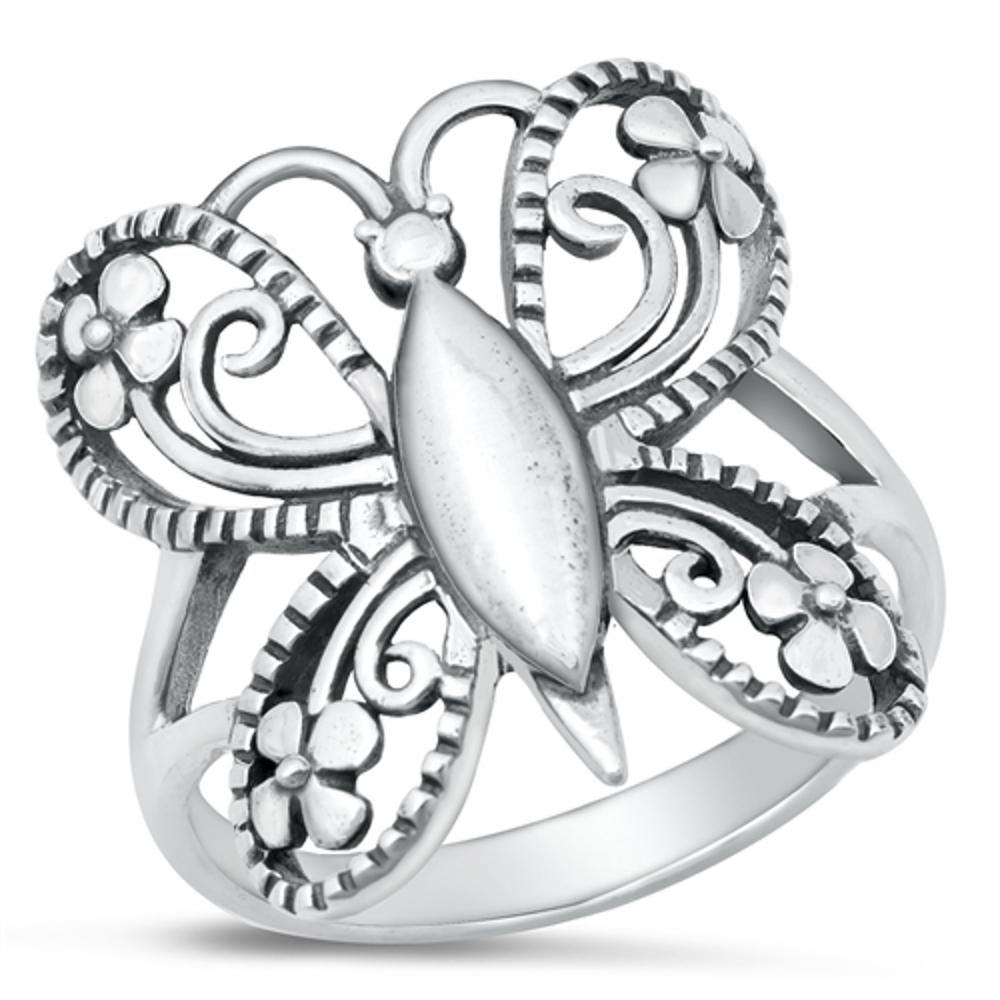 Sterling Silver Butterfly Ring