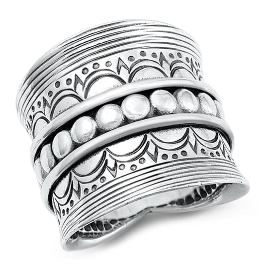 Sterling Silver Bali Ring