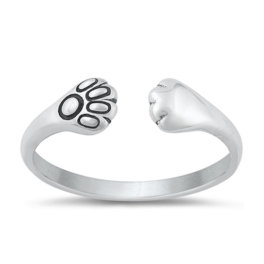 Sterling Silver Paws Ring