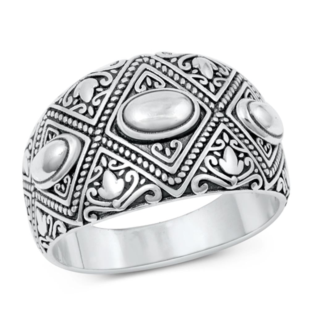 Sterling Silver Bali Chunk Ring