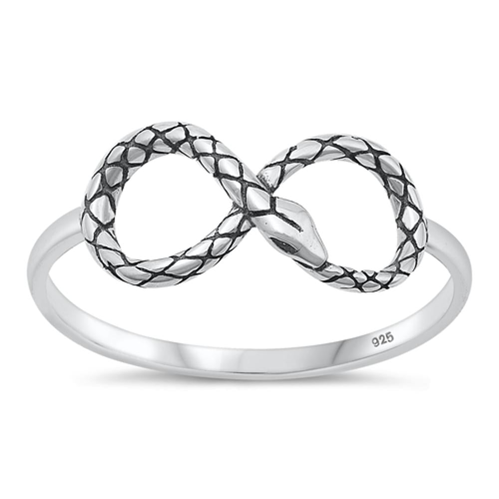 Sterling Silver Infinity Snake Ring