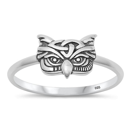 Sterling Silver Celtic Owl Ring