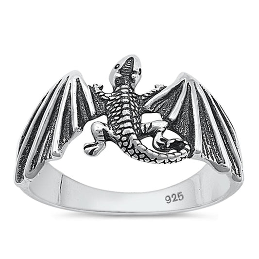 Sterling Silver Dragon Ring