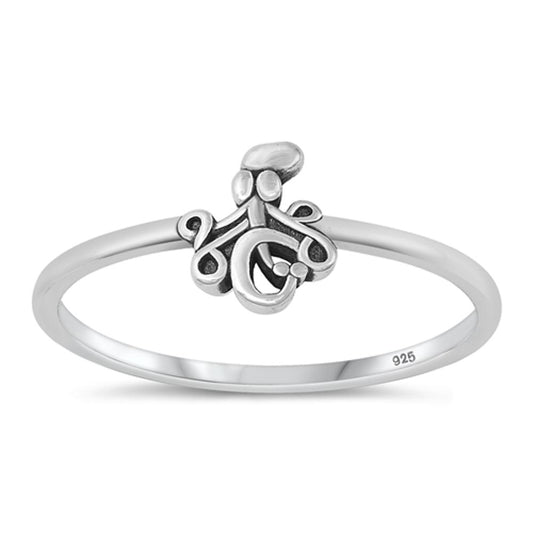 Sterling Silver Octopus Ring