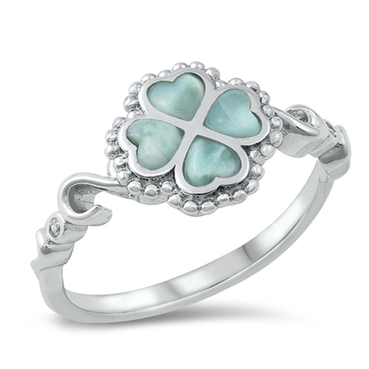 Elegant Heart Leaf Clover Ring New .925 Sterling Silver Band Sizes 5-10