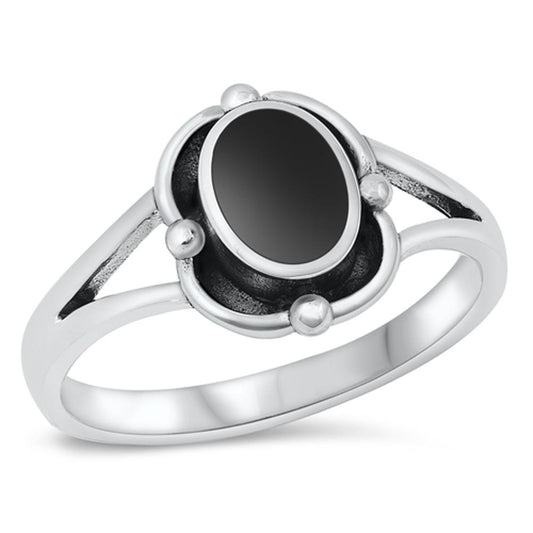 Sterling Silver Black Onyx Ring