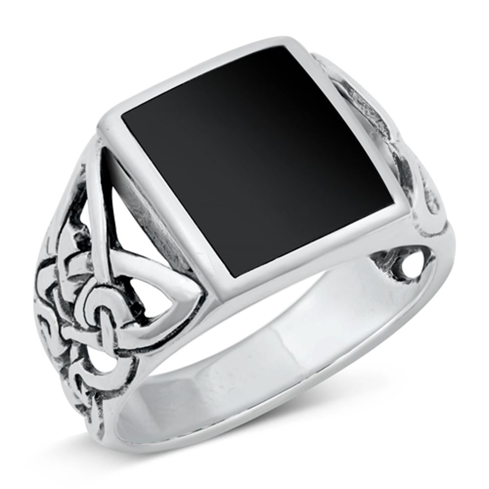 Black Onyx Wholesale Ring New .925 Sterling Silver Band Sizes 7-13