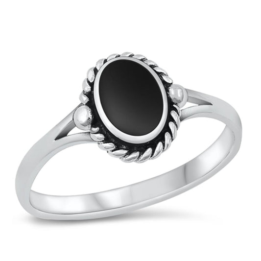 Sterling Silver Black Onyx Ring