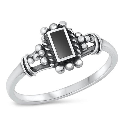 Sterling Silver Black Onyx Ring