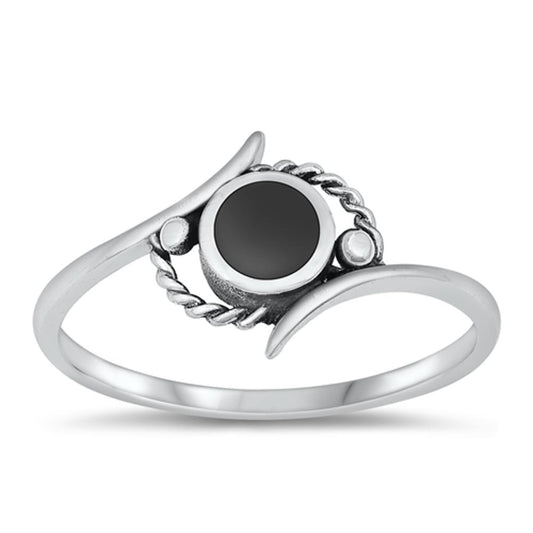 Sterling Silver Black Agate Ring