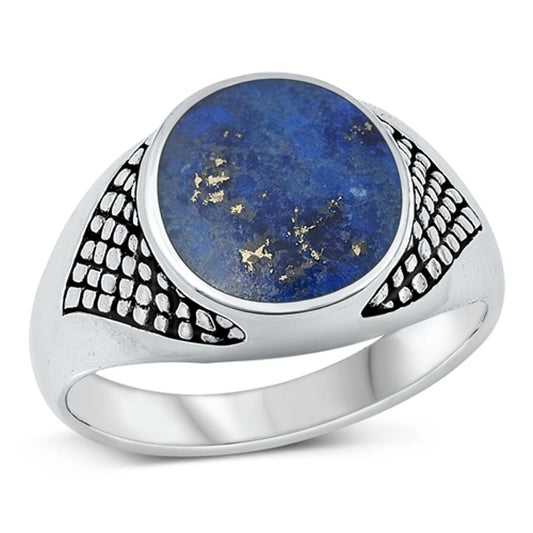 Sterling Silver Lapis Signet Ring