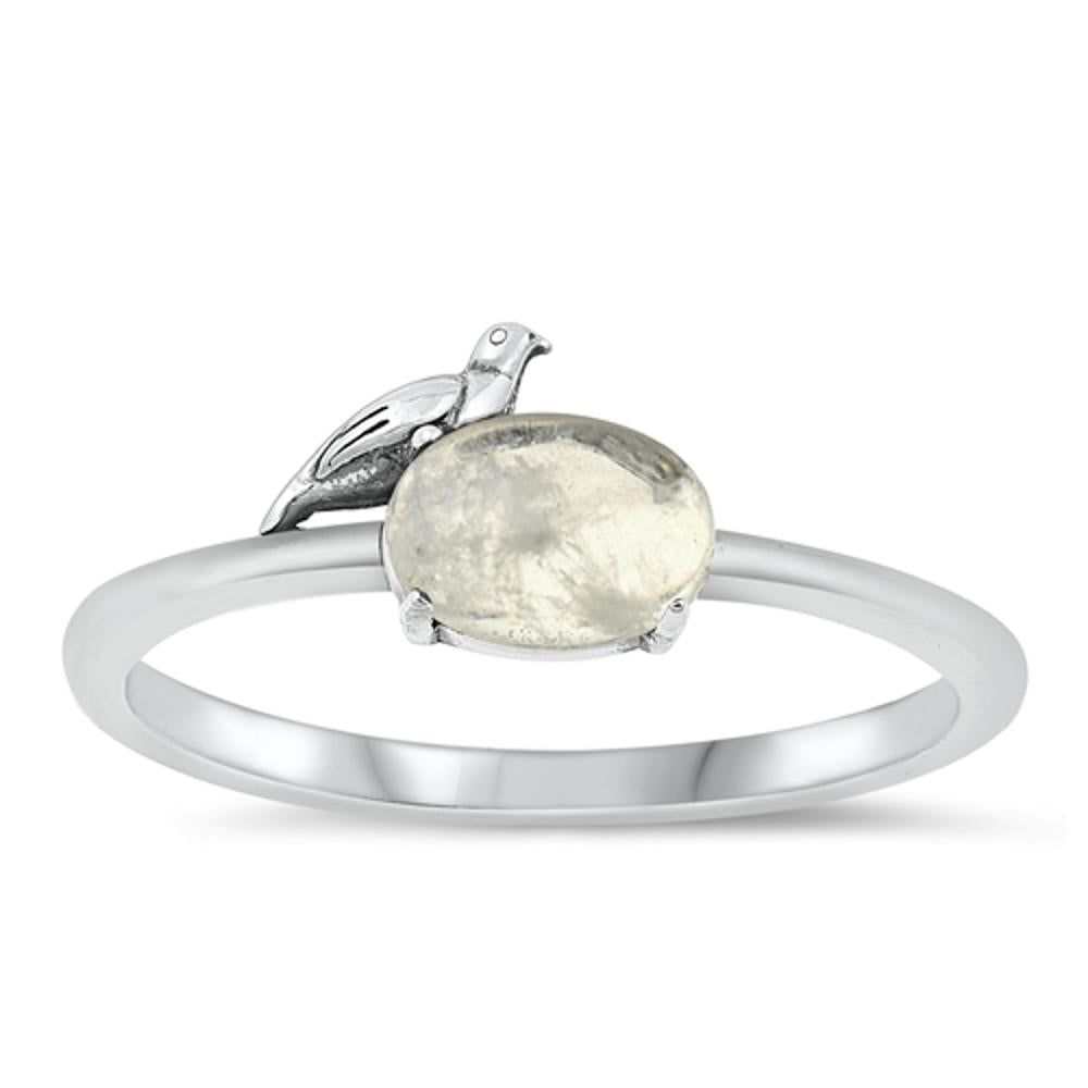 Sterling Silver Moonstone Bird Ring