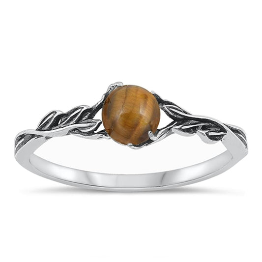 Sterling Silver Tiger Eye Vine Ring