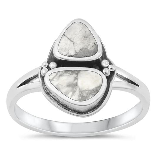 Sterling Silver White Buffalo Turquoise Ring