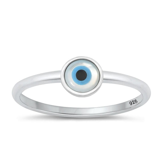 Sterling Silver Evil Eye Ring