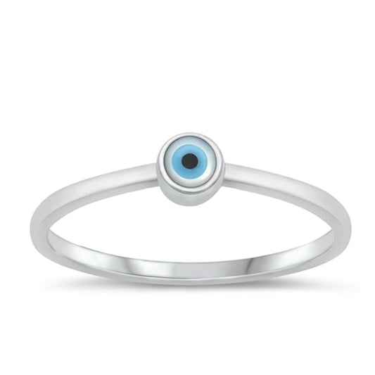 Sterling Silver Evil Eye Ring