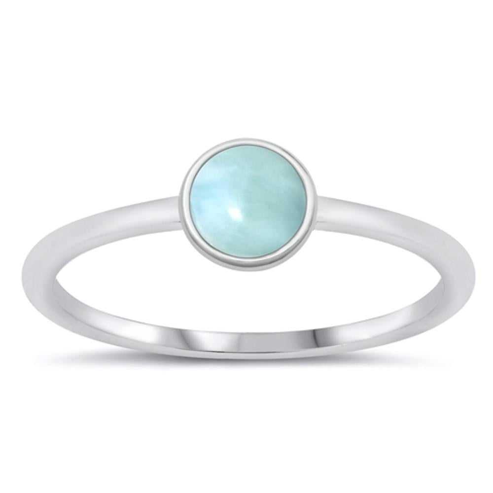 Sterling Silver Larimar Ring