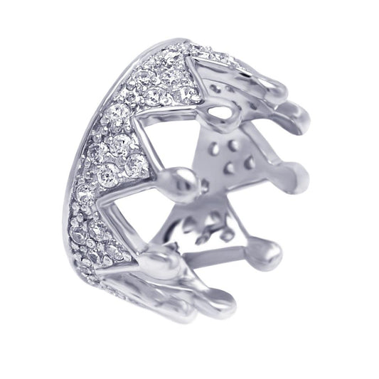 rhodium-plated-silver Ring