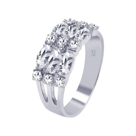 rhodium-plated-silver Ring