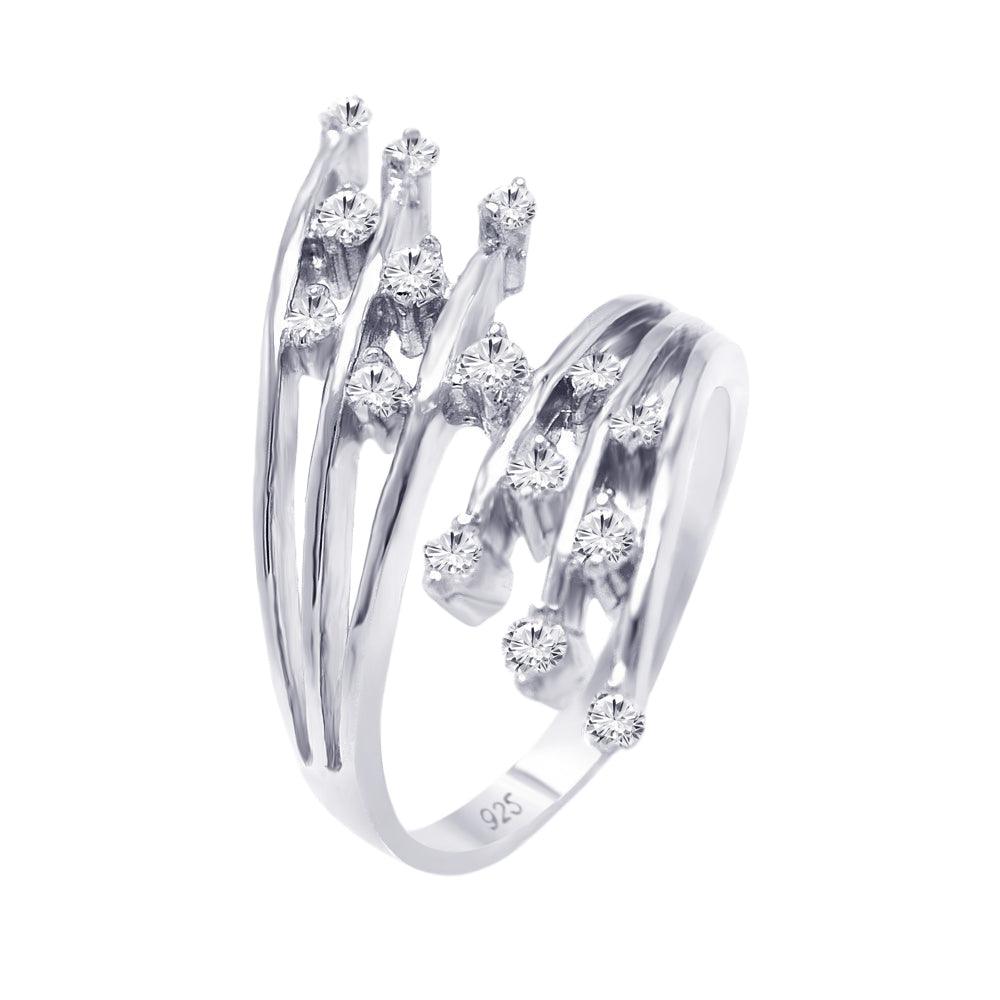 rhodium-plated-silver Ring