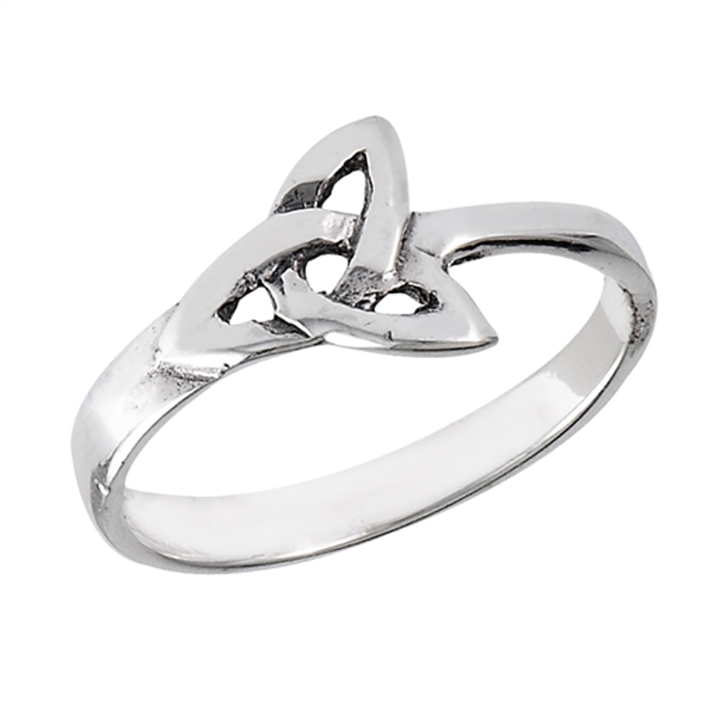 Celtic Triquetra Trinity Knot Ring New .925 Sterling Silver Band Sizes 1.5-8