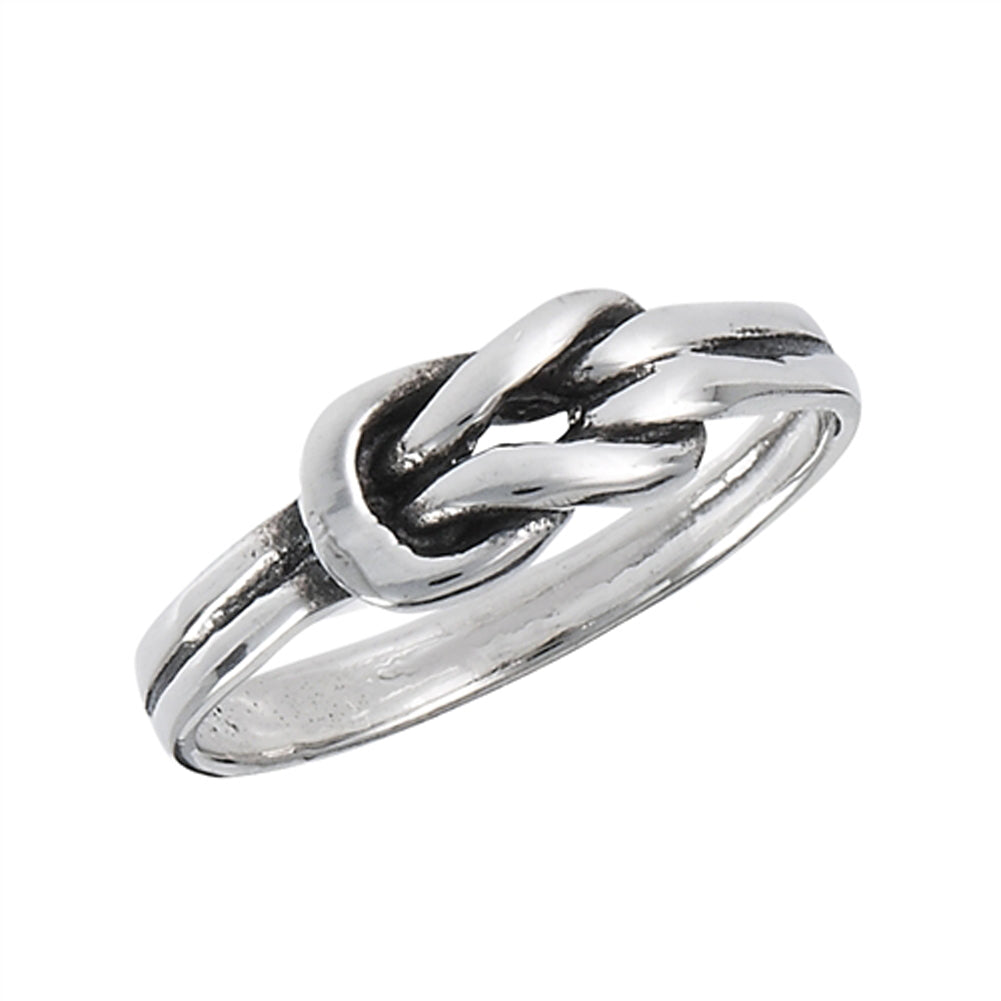 Oxidized Knot Loop Belt Buckle Ring New .925 Sterling Silver Band Sizes 4-9