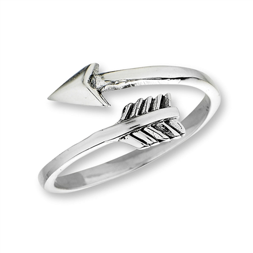 Open Shooting Arrow Thumb Ring New .925 Sterling Silver Band Sizes 5-10