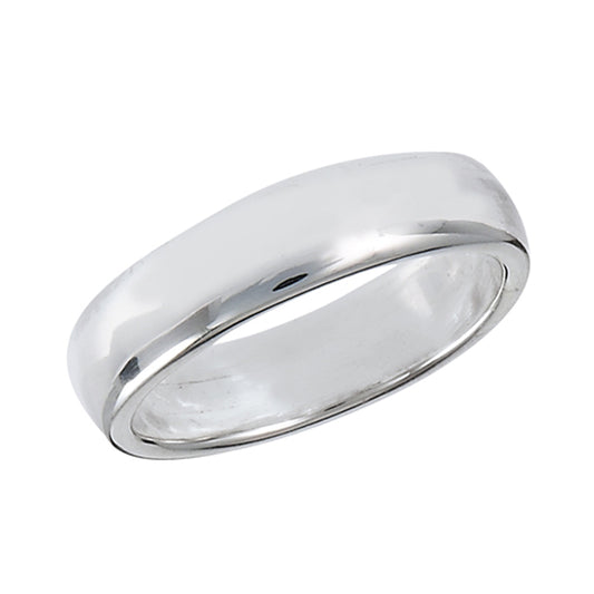 High Polish Wedding Ring New .925 Sterling Silver 4mm Band Sizes 3-13