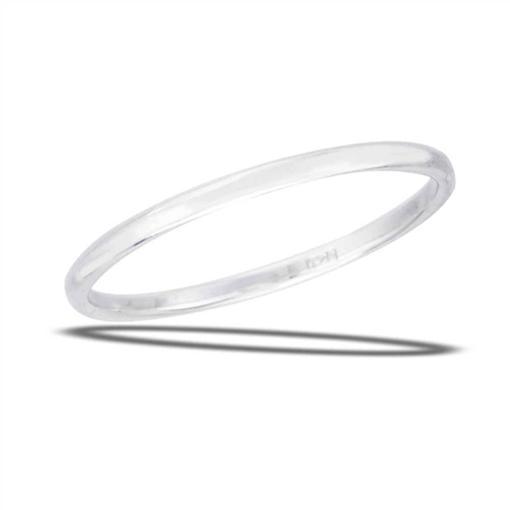 Classic Simple Thin Fashion Stacking Ring .925 Sterling Silver Band Sizes 2-10