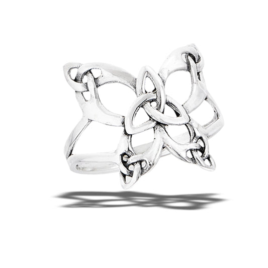 Celtic Knot Butterfly Ring New .925 Sterling Silver Band Sizes 6-10