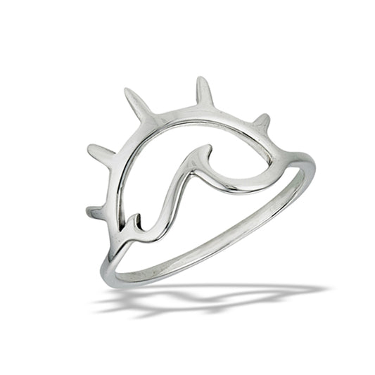 Sun Ocean Beach Wave Harmony Love Ring New .925 Sterling Silver Band Sizes 6-10