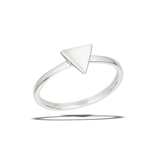 Geometric Modern Triangle Stacking Ring New .925 Sterling Silver Band Sizes 5-10