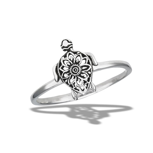 Bali Filigree Turtle Ornate Unique Ring New .925 Sterling Silver Band Sizes 6-10