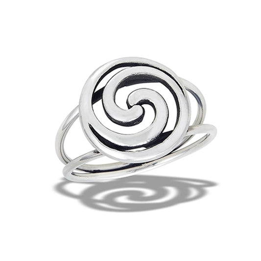 Epic Swirl Unity Love High Polish Ring New .925 Sterling Silver Band Sizes 7-10