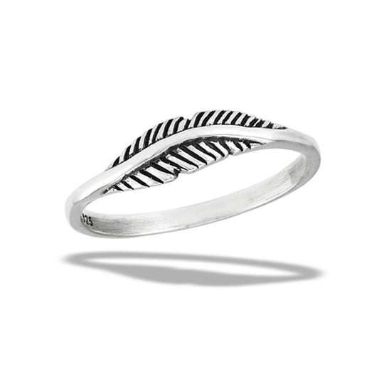 Sterling Silver Feather Ring