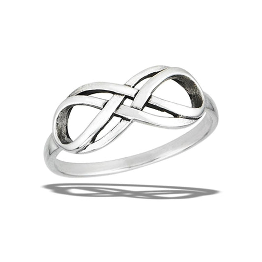 Sterling Silver Double Infinity Ring