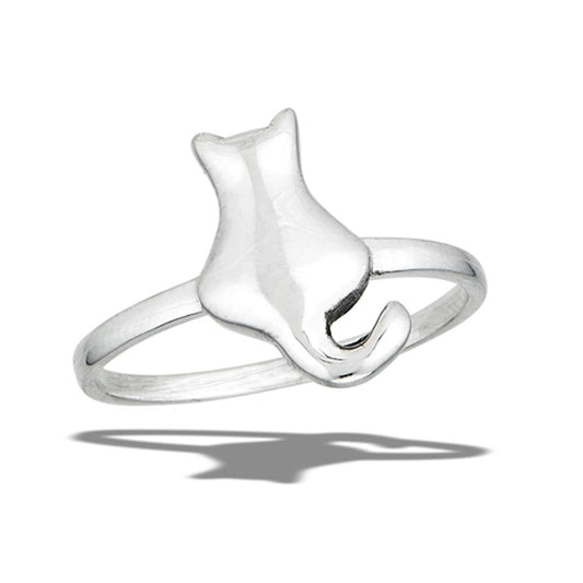 Sterling Silver Cat Ring