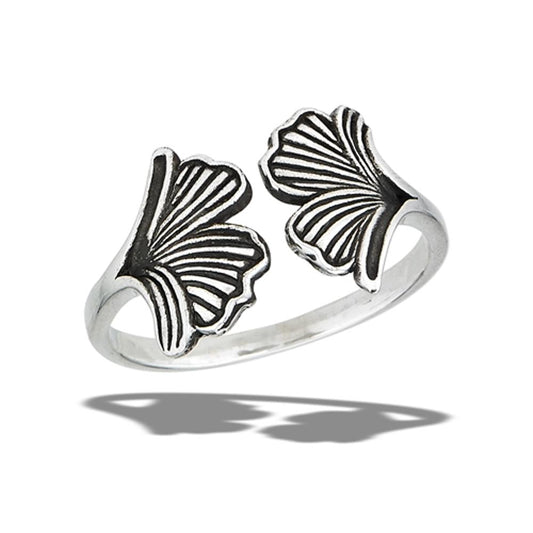 Sterling Silver Ginkgo Leaf Ring