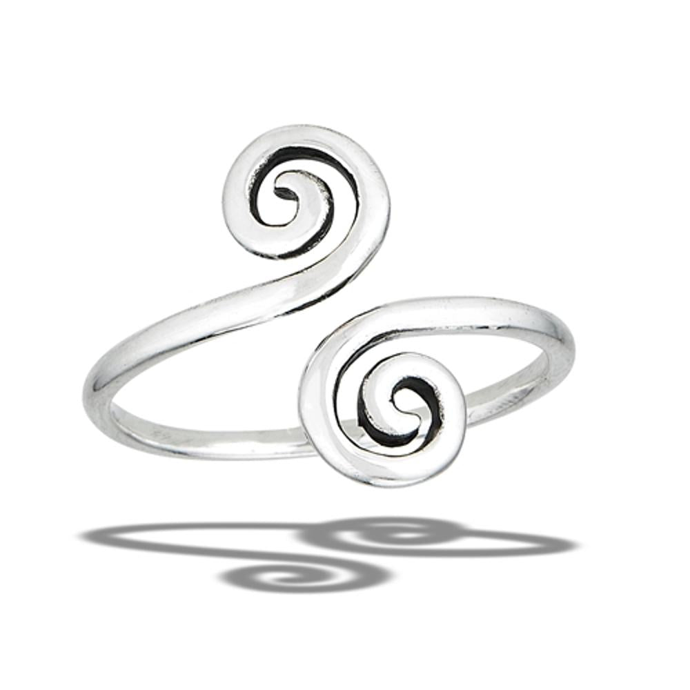 Sterling Silver Double Swirl Ring